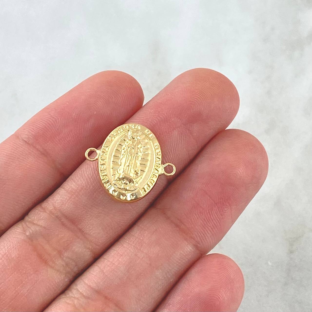 Herraje Virgen Guadalupe 1gr / 1.6cm / Troquelada Oro Amarillo 18K