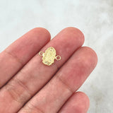 Herraje Virgen Guadalupe 0.45gr / 1cm / Silueta Oro Amarillo 18K