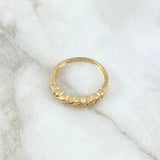 Anillo Trenza Basteada 2.6gr / T7 1/4 / Circones Blancos Oro Amarillo 18K *