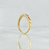 Anillo Trenza Basteada 2.6gr / T7 1/4 / Circones Blancos Oro Amarillo 18K *