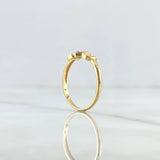 Anillo I love You 1.75gr / T7 1/4 / Circones Azules Y Fucsias Oro Amarillo 18K *