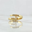 Anillo Clavo 5.4gr / T6 3/4 / Circones Blancos Oro Amarillo 18K