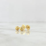 Topos Bola 0.5gr / 4mm Diamantado Lineal Oro Amarillo 18K ©