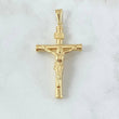 Dije Cruz Cristo 3.05gr / 5.7cm / Baston Liso Oro Amarillo 18K