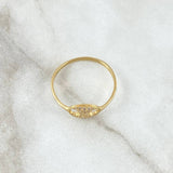 Anillo GC 1.15gr / T8 / Circones Blancos Oro Amarillo 18K