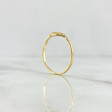 Anillo GC 1.2gr / T8 1/4 / Circones Blancos Oro Amarillo 18K