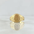 Anillo Sello Mate Virgen Milagrosa Estrellado 1.8gr / T8 3/4 / Oro Amarillo 18K