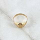 Anillo Sello Mate Virgen Milagrosa Estrellado 1.55gr / T6 / Oro Amarillo 18K