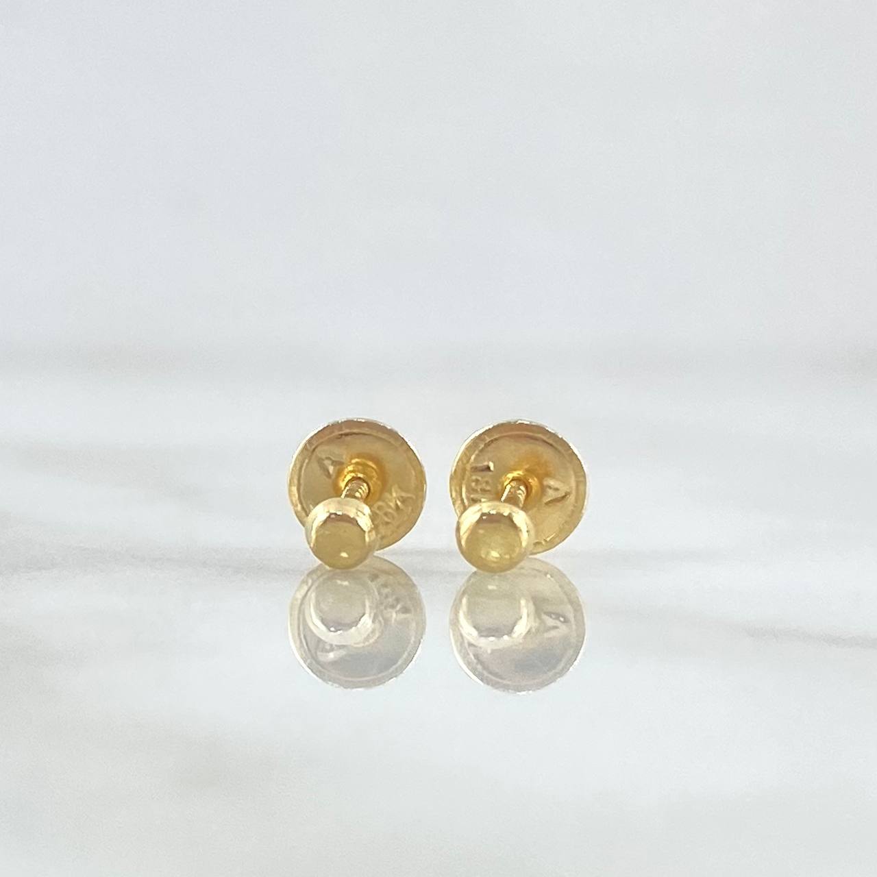 Topos Boton Liso 0.4gr / 3mm Oro Amarillo 18K