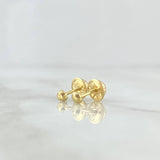 Topos Boton Liso 0.4gr / 3mm Oro Amarillo 18K