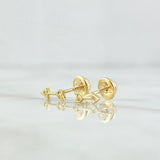 Topos Flecha 0.6gr / 9mm Circones Blancos Oro Amarillo 18K