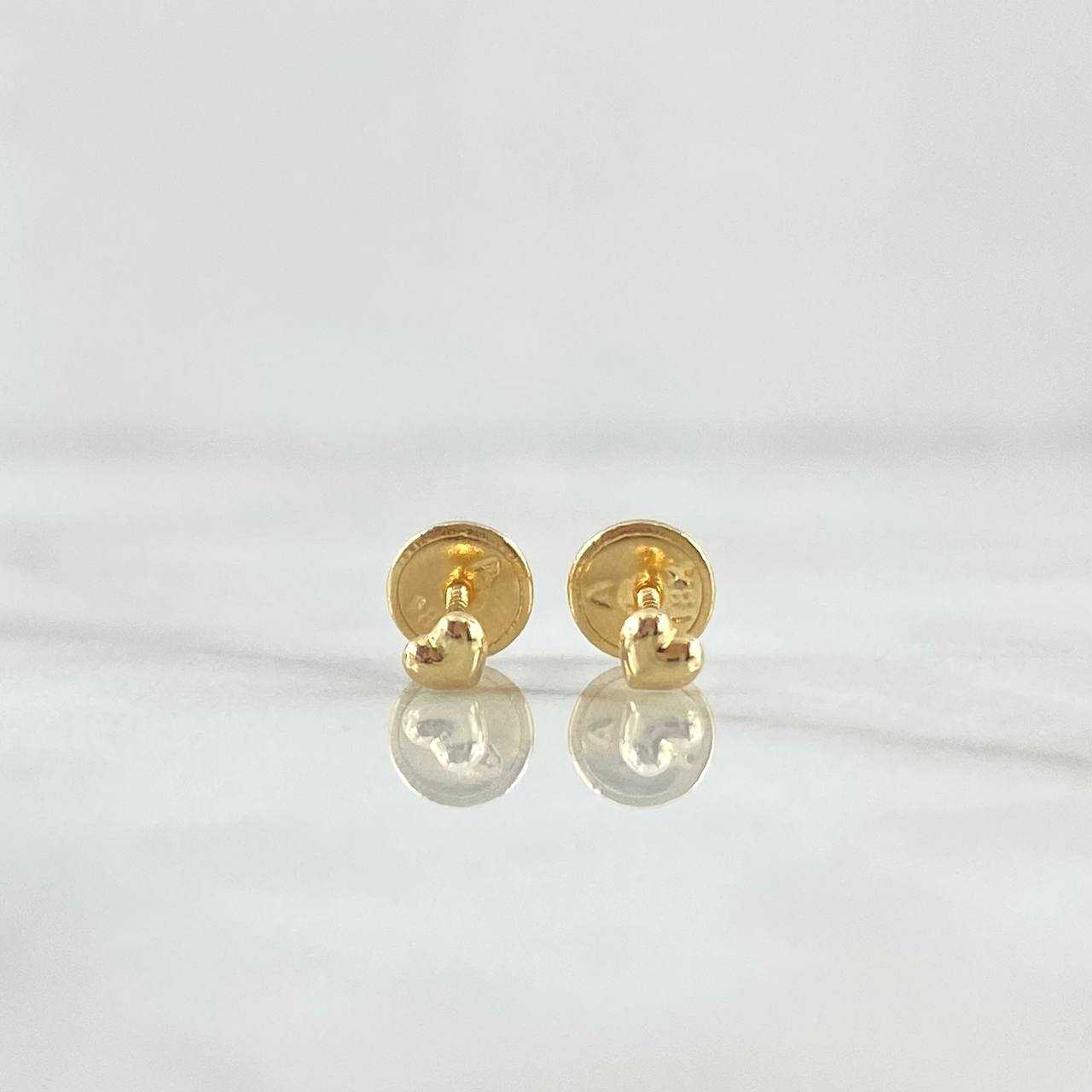 Topos Corazón 0.4gr / 3mm Pequeño Oro Amarillo 18K