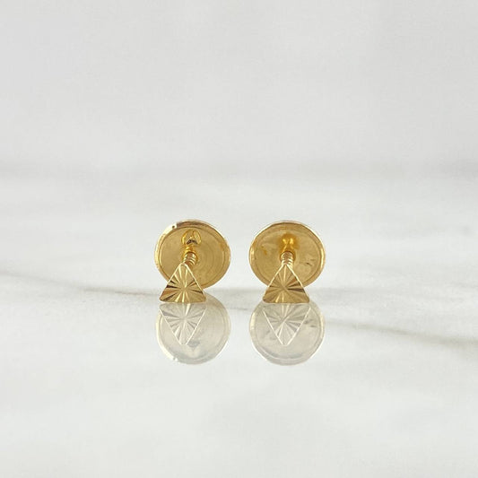 Topos Triangulo Diamantado 0.4gr / 4mm Oro Amarillo 18K