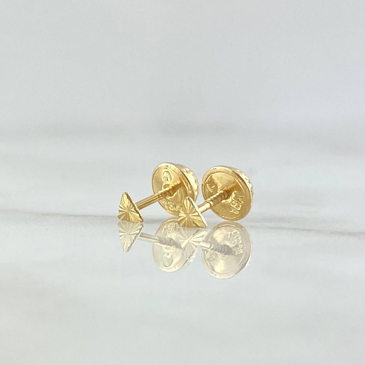 Topos Triangulo Diamantado 0.4gr / 4mm Oro Amarillo 18K