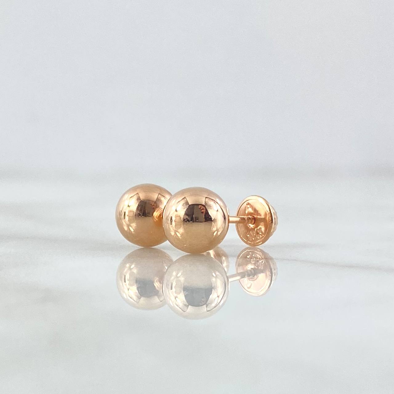 Topos Bola 0.75gr / 7mm Lisa Oro Rosa 18K