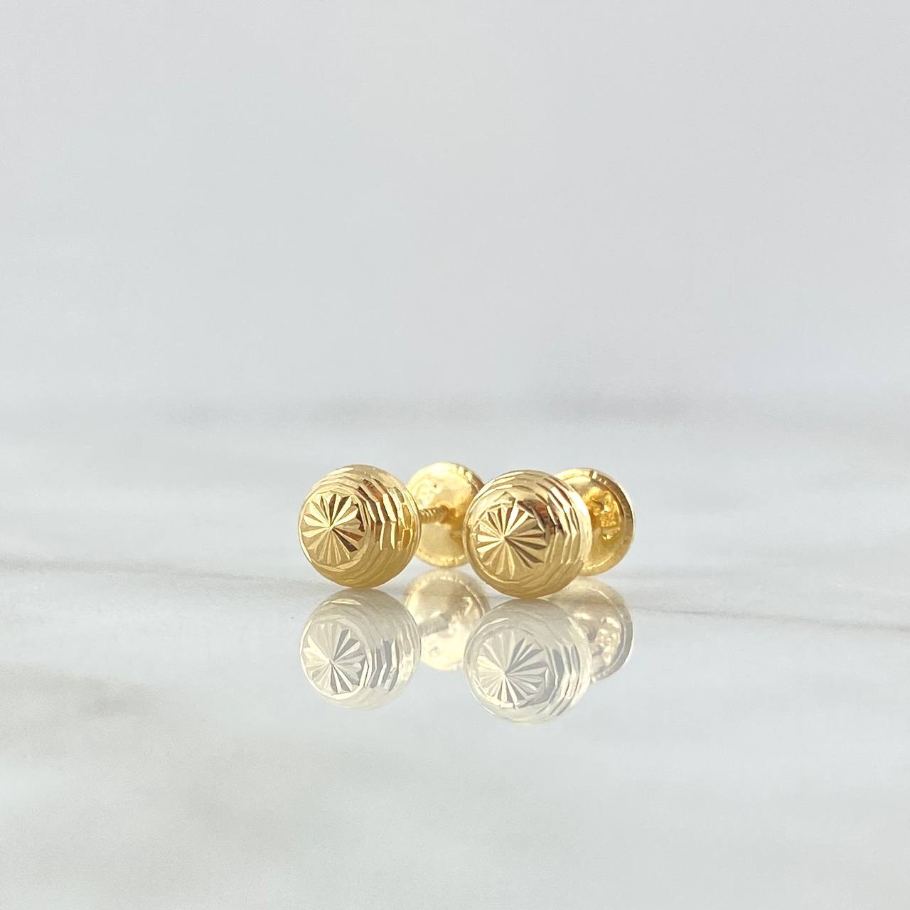 Topos Bola 0.75gr / 6mm Diamantada Lineal Oro Amarillo 18K