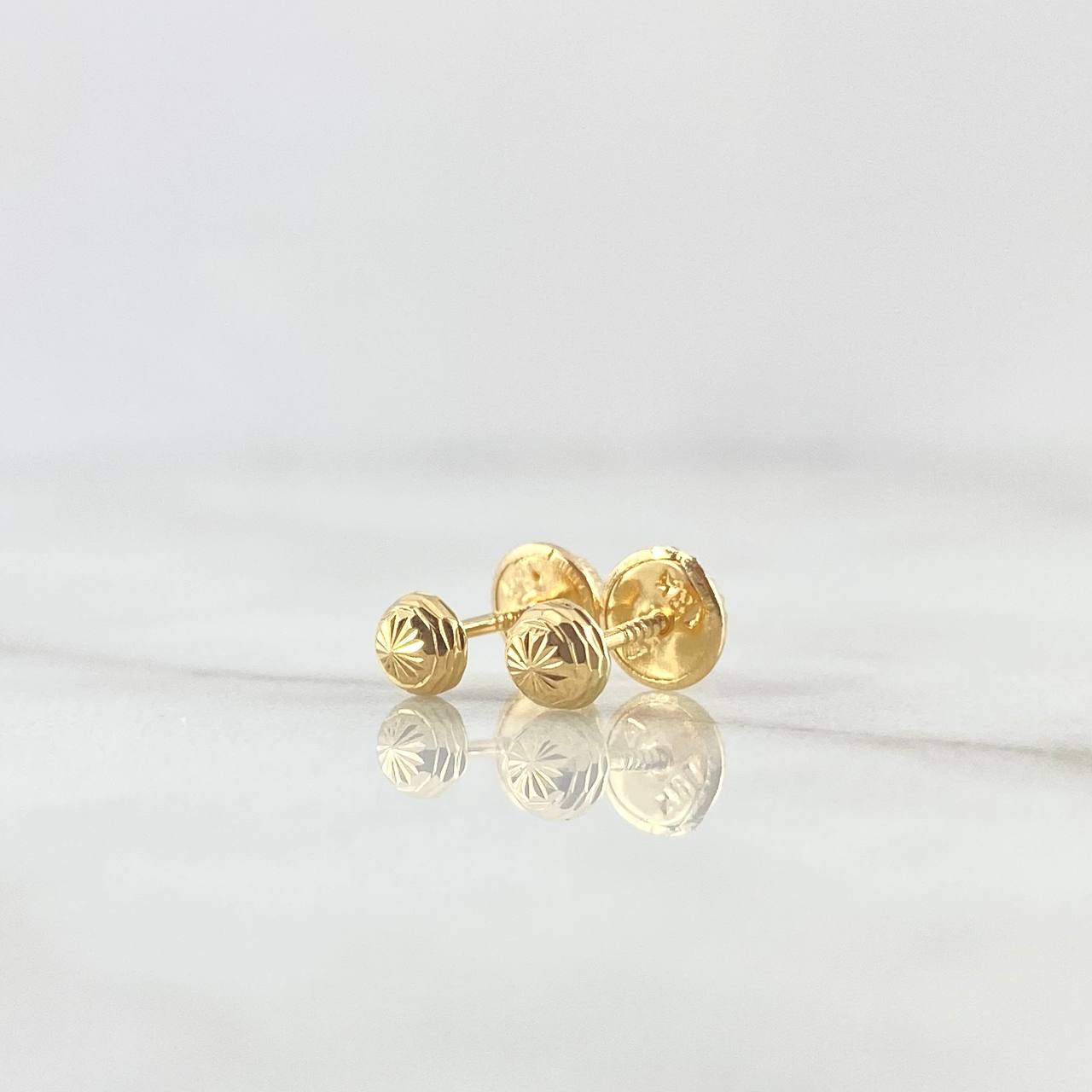 Topos Media Bola 0.45gr / 4mm Diamantado Lineal Oro Amarillo 18K