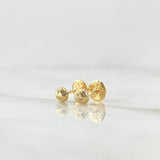 Topos Media Bola 0.45gr / 4mm Diamantado Lineal Oro Amarillo 18K