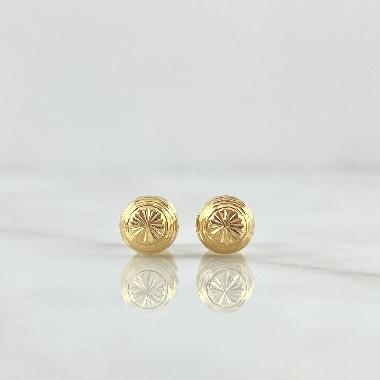 Topos Media Bola 0.7gr / 6mm Diamantada Lineal Oro Amarillo 18K