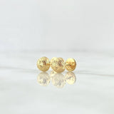 Topos Media Bola 0.7gr / 6mm Diamantado Lineal Oro Amarillo 18K ©