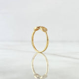 Anillo Infinito Corazón 1.45gr / T5 / Circones Blancos Oro Amarillo 18K *