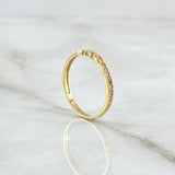 Anillo Dios 1.55gr / T7 / Circones Blancos Oro Amarillo 18K