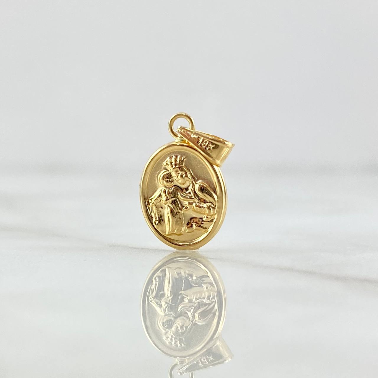 Dije Virgen del Carmen 0.55gr / 2cm / Troquelada Oro Amarillo 18K *