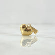 Dije Corazón 0.55gr / 1.6cm / Cargador Bordado Oro Amarillo 18K *