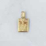 Dije Placa Cristo 0.9gr / 2cm / Texturizada Oro Amarillo 18K *