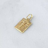 Dije Placa Cristo 0.9gr / 2cm / Texturizada Oro Amarillo 18K *