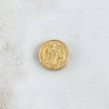 Herraje San Benito 0.9gr / 1.5cm / Tambor Oro Amarillo 18K ©