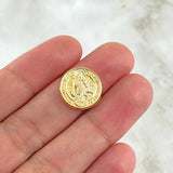 Herraje San Benito 0.9gr / 1.5cm / Tambor Oro Amarillo 18K ©