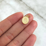 Dije Virgen Milagrosa 0.65gr / 1.8cm / Ovalada Plana Oro Amarillo 18K