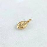 Dije GC 0.65gr / 1.9cm / Liso Oro Amarillo 18K ©