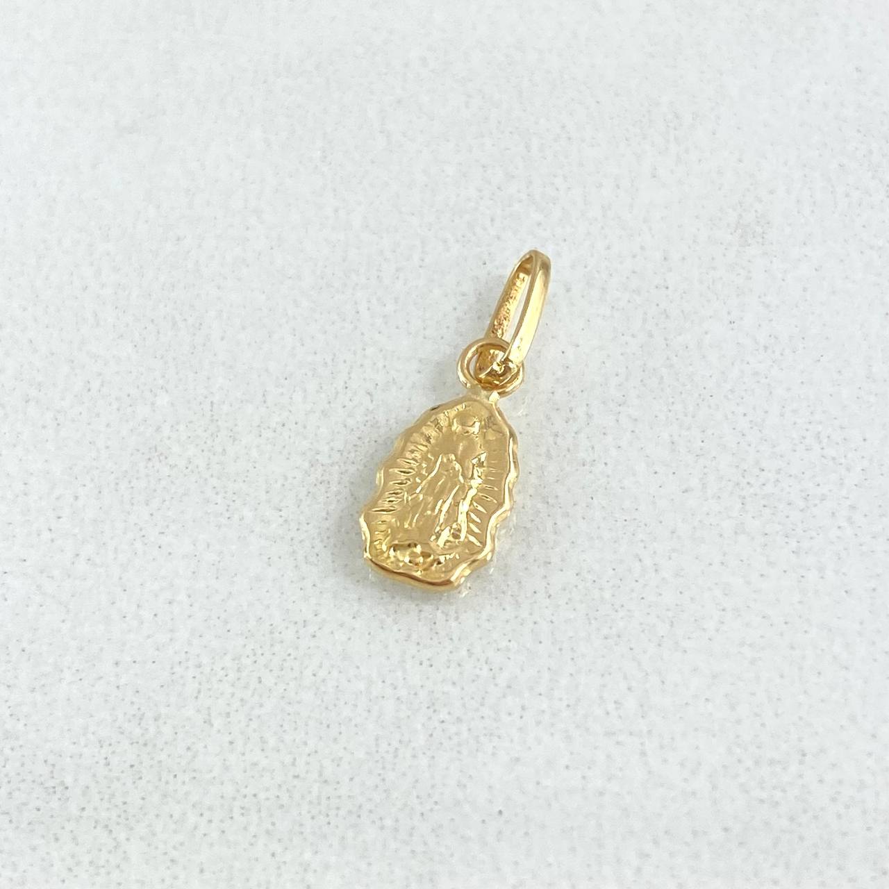 Dije Virgen Guadalupe 0.3gr / 1.5cm / Silueta Troquelada Oro Amarillo 18K