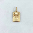 Dije Placa Cristo 1gr / 2cm / Texturizada Oro Amarillo 18K