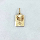 Dije Placa Cristo 1gr / 2cm / Texturizada Oro Amarillo 18K