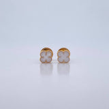 Topos Trebol VCyA 0.7gr / Electroestatico Blanco Oro Amarillo 18K $