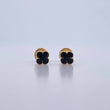 Topos Trebol VCyA 0.7gr / Electroestatico Negro Oro Amarillo 18K $