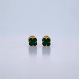 Topos Trebol VCyA 0.7gr / Electroestatico Verde Oro Amarillo 18K $