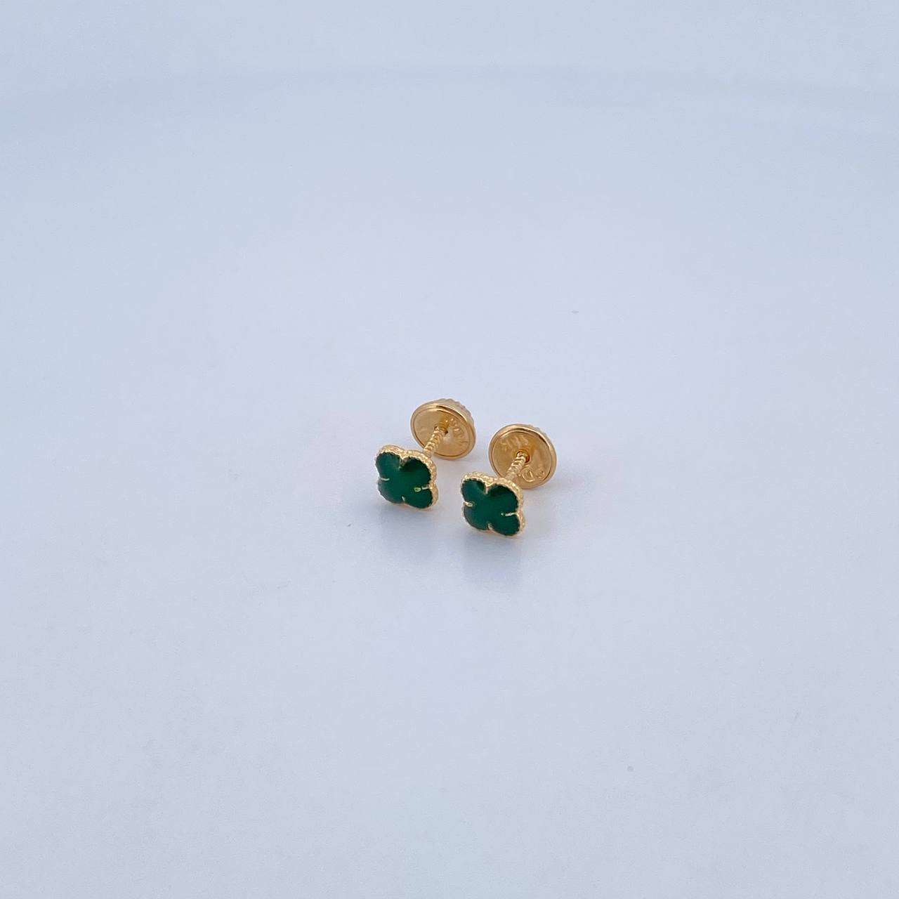 Topos Trebol VCyA 0.7gr / Electroestatico Verde Oro Amarillo 18K $