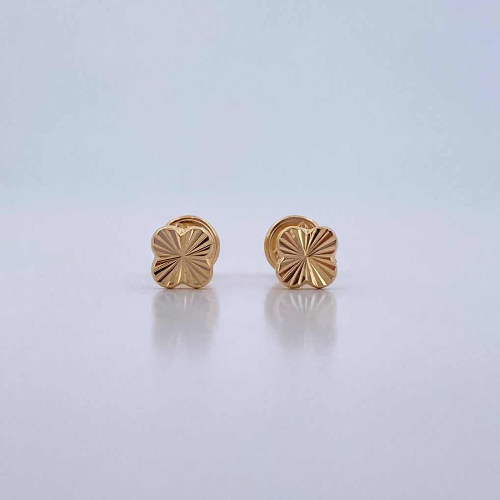 Topos Trebol VCyA 0.55gr / Diamantados Oro Amarillo 18K $