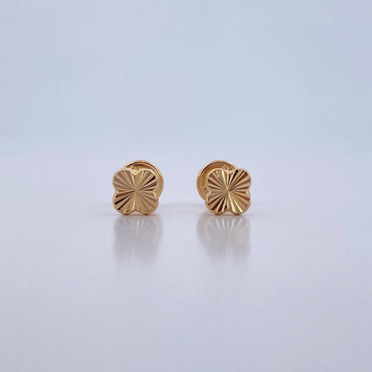 Topos Trebol VCyA 0.55gr / Diamantados Oro Amarillo 18K $