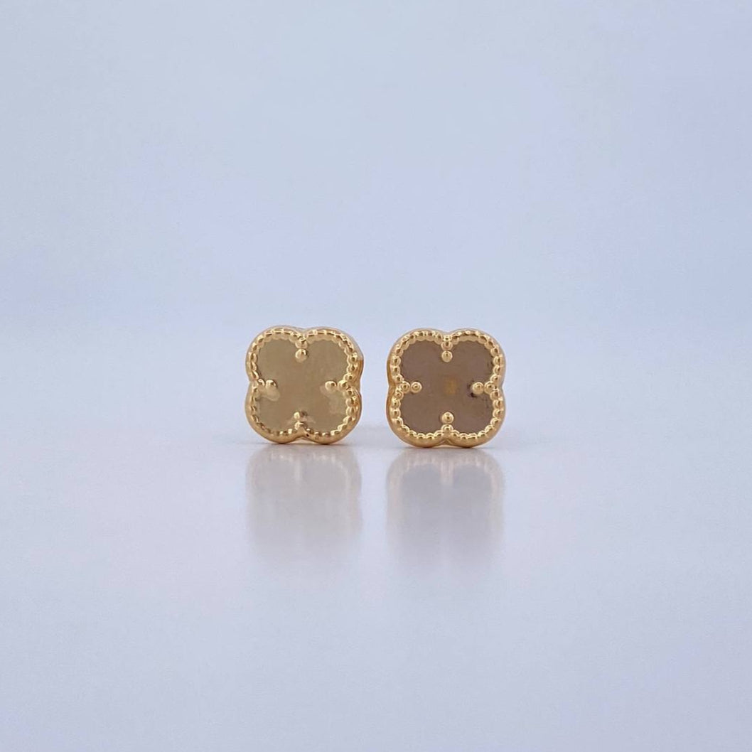 Topos Trebol VCyA 0.65gr / 7mm Lisos Oro Amarillo 18K $