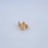 Topos Trebol VCyA 0.65gr / 7mm Lisos Oro Amarillo 18K $