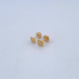 Topos Trebol 0.85gr / Circones Blancos Oro Amarillo 18K $