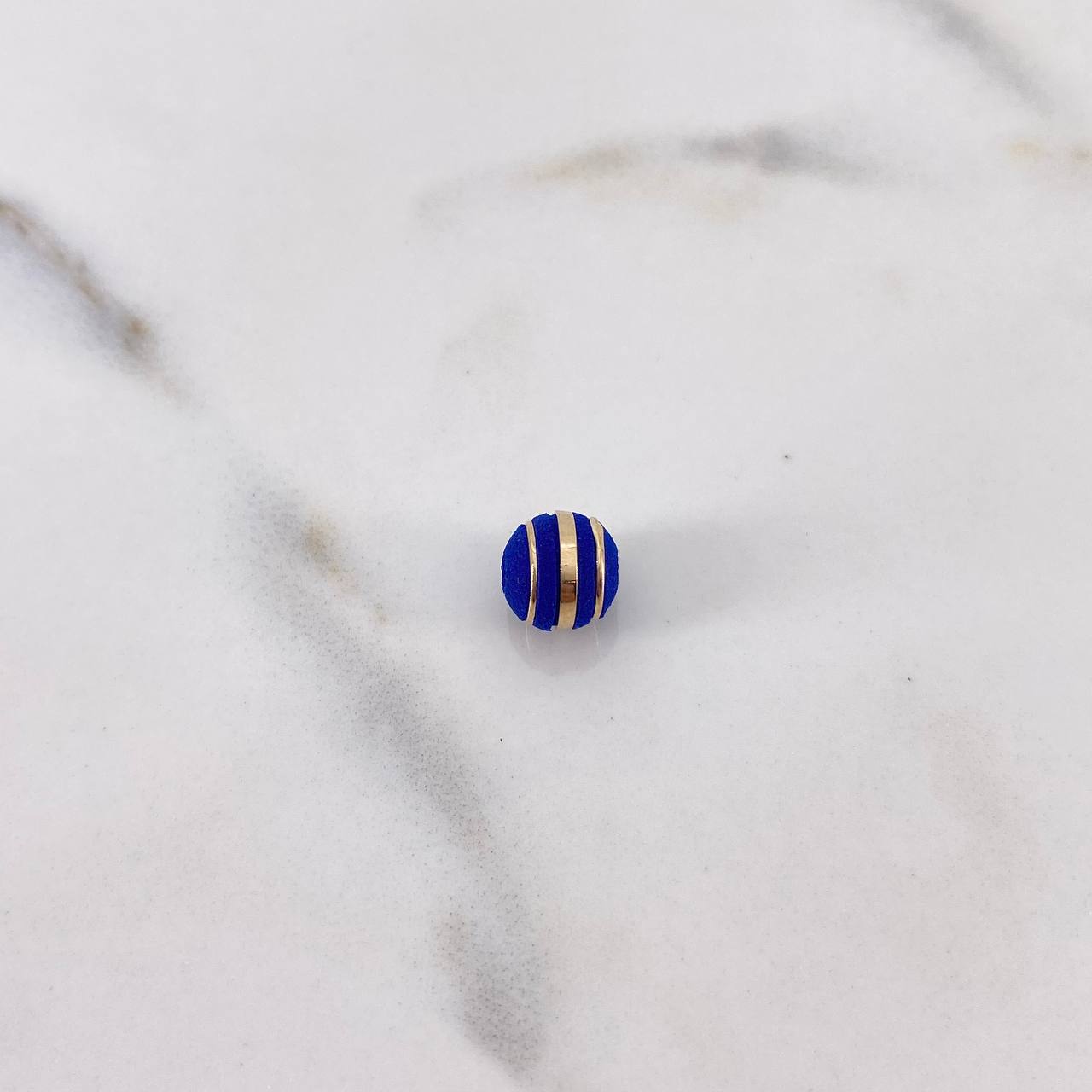 Bola Neoro 3 Rayas 0.27gr / 8mm Azul Oro Amarillo 18K &