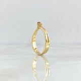 Anillo Solitario Liso Intermedio 2.7gr / T6 / Central Circon Blanco Oro Amarillo 18K ©