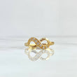 Anillo Infinito Parcial 2.2gr / T9 1/4 / Circones Blancos Oro Amarillo 18K