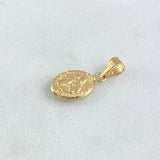 Dije Virgen del Carmen troquelada 0.45gr / 1.8cm / Cargador Liso Oro Amarillo 18K